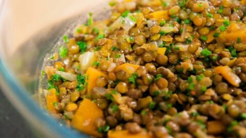 La salade de lentilles de Philippe ETCHEBEST pour faire oublier celle de la cantine