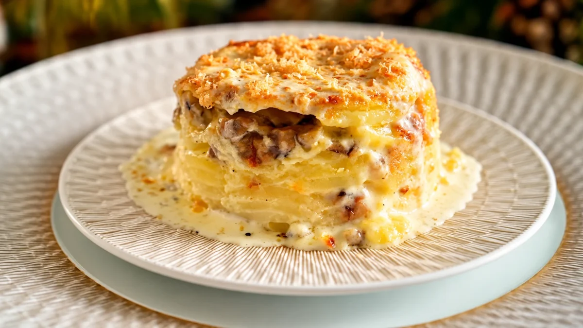 Le gratin de Noël aux châtaignes et panais crémeux du chef Etchebest